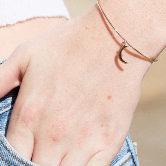 Brandy Melville Jewelry - NWT Brandy Melville Gold Moon Charm Cuff Bracelet